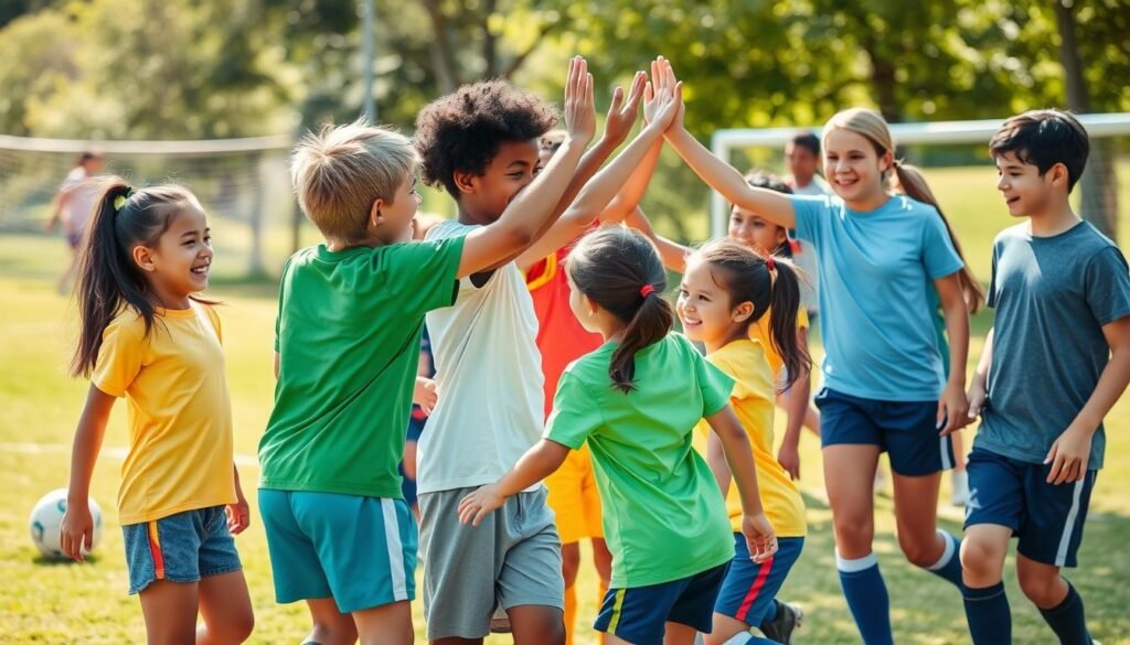 beneficios niños adolescentes deporte equipo